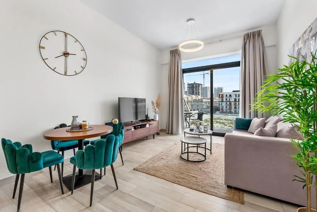 Apartmán Waves - Stylish 1Br In Jvc With Balcony & Pool Dubaj